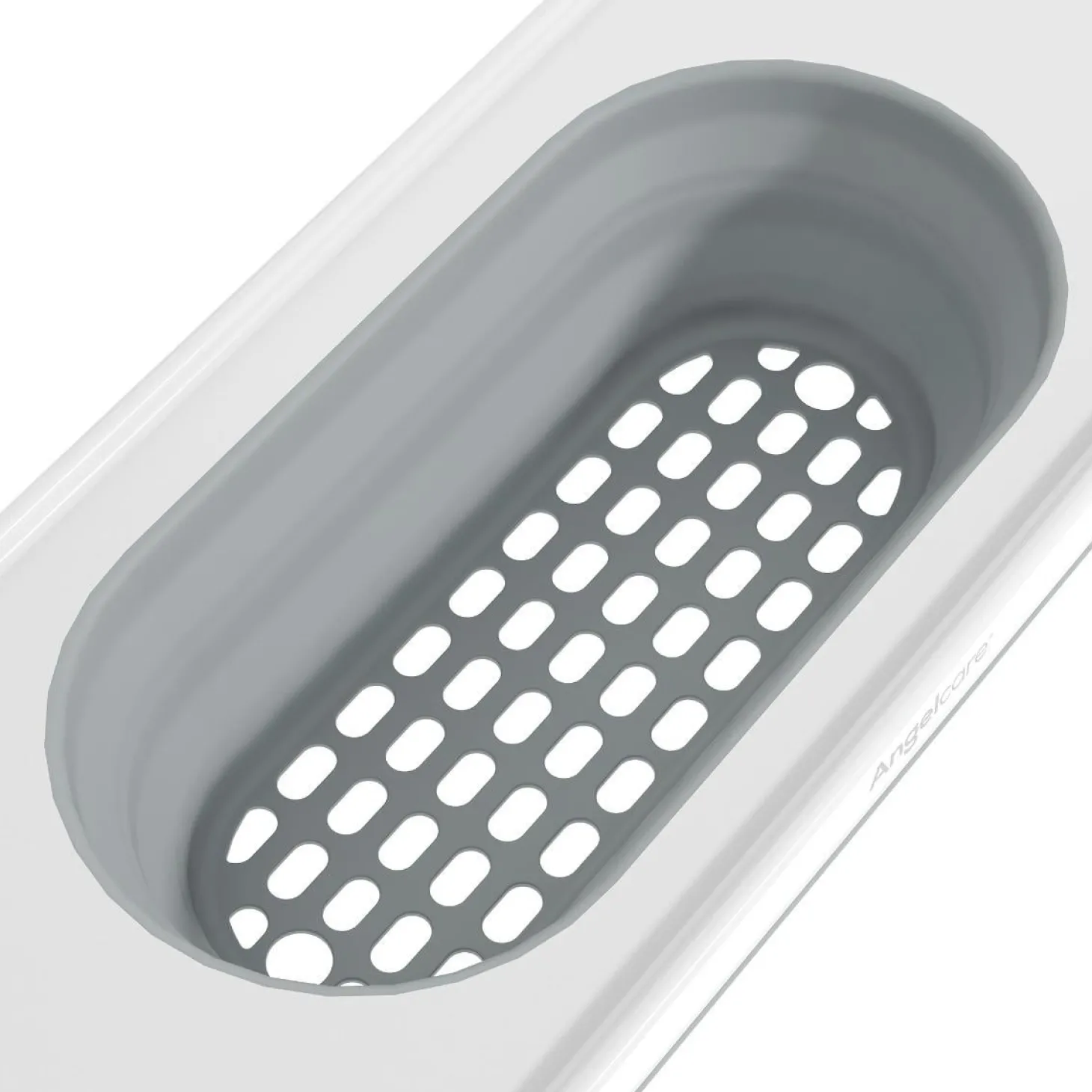 Angelcare Plateau de Bain avec Panier à Jouet Extensible Blanc