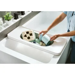 Angelcare Plateau de Bain avec Panier à Jouet Extensible Blanc