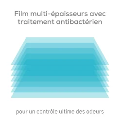 Angelcare                    Starter Pack Poubelle à couches Dress Up+ 3 recharges octogonales    Blanc