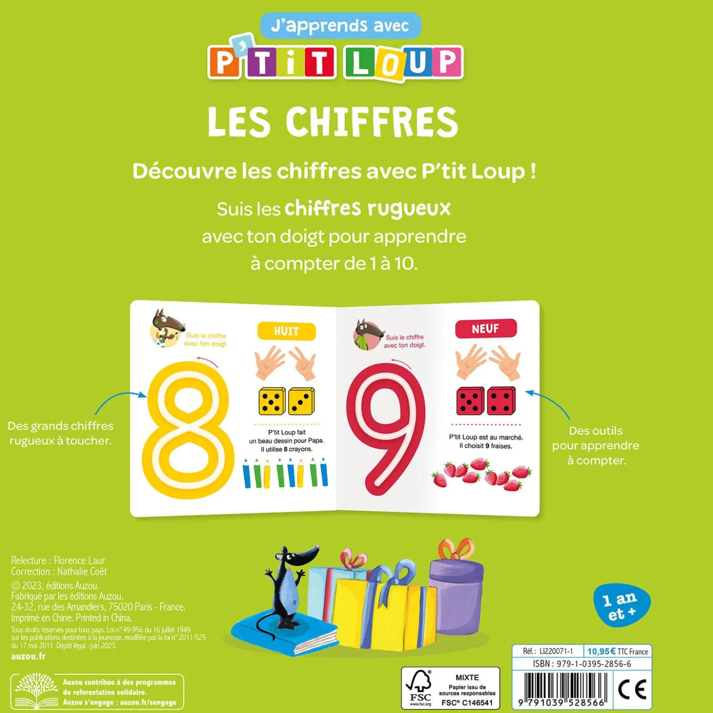 Auzou J'apprends avec P'tit Loup - les chiffres Multicolore