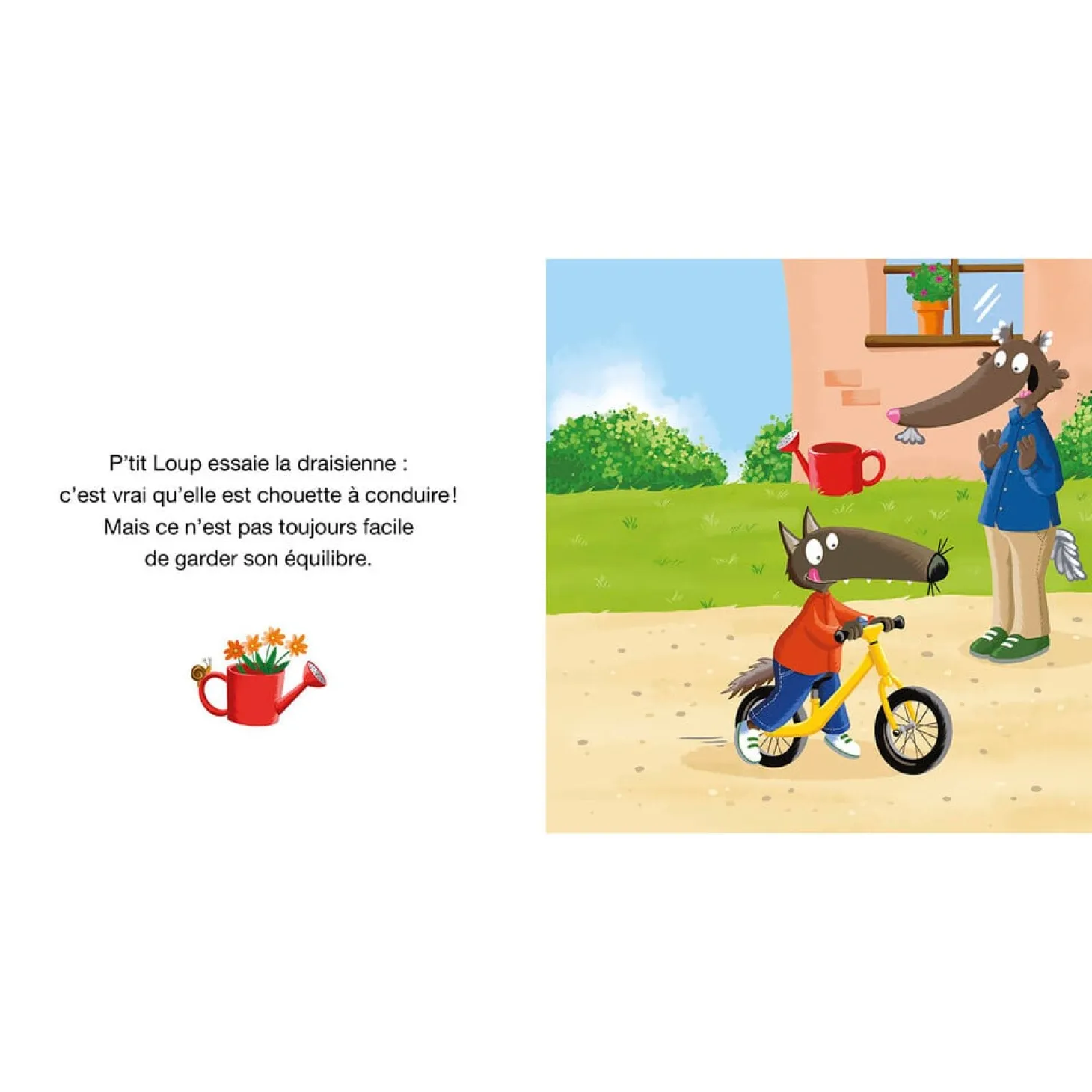 Auzou Livre P'Tit Loup Fait du Vélo Multicolore