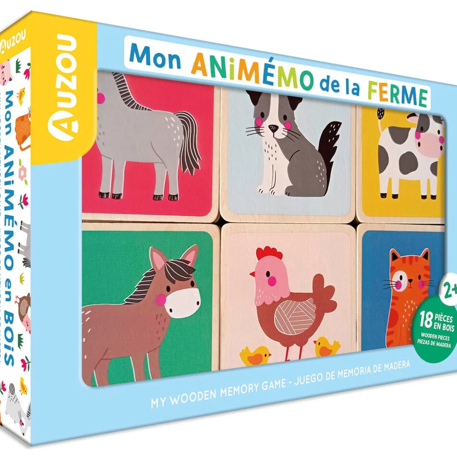 Auzou Mon Animemo de la Ferme Multicolore
