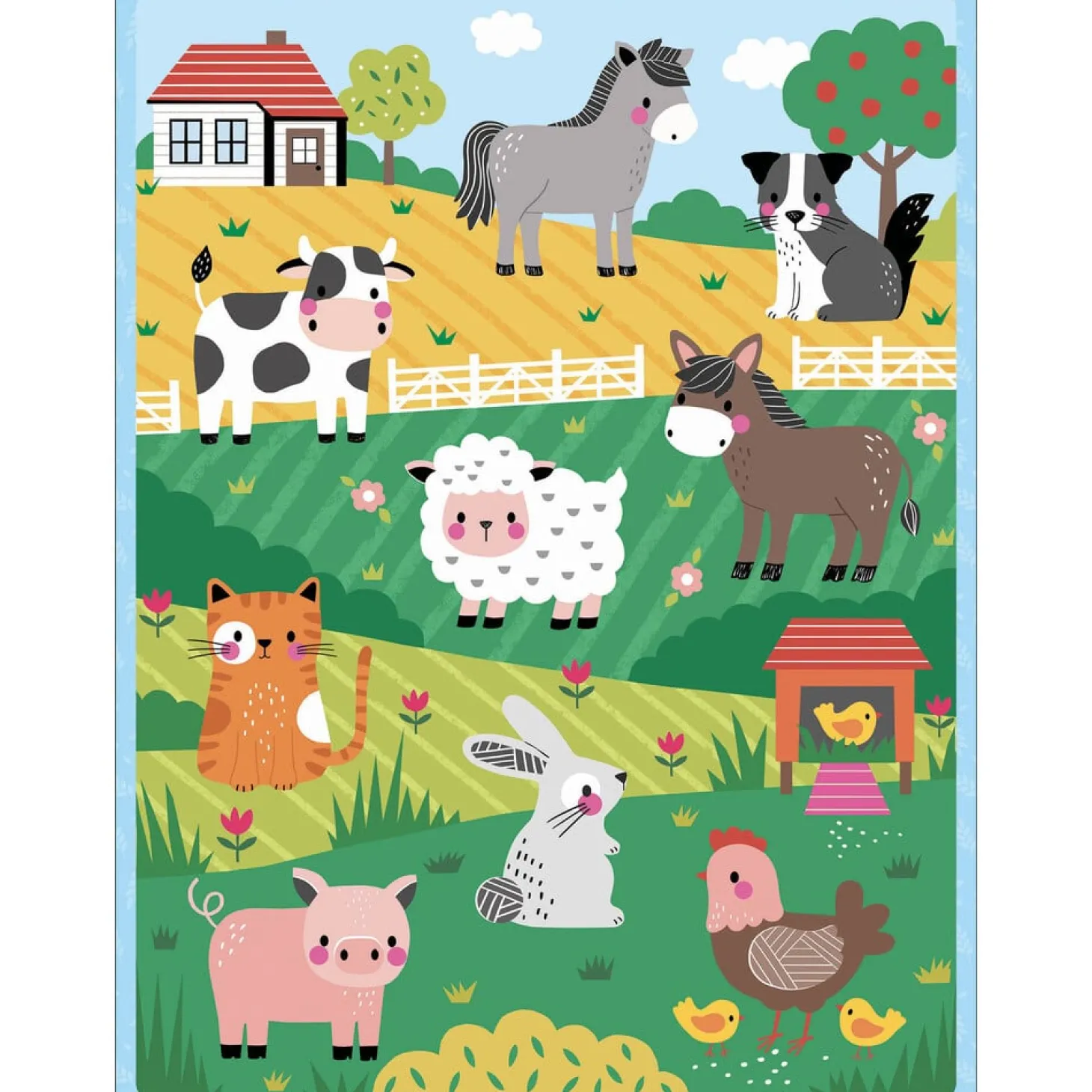 Auzou Mon Animemo de la Ferme Multicolore