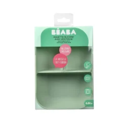 Béaba                    Assiette compartimentée silicone    sage green