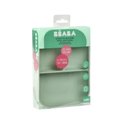 Béaba                    Assiette compartimentée silicone    sage green