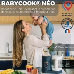 Béaba                    Babycook Néo Robot Bébé 6 en 1, Made in France    Night Blue