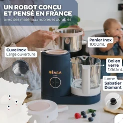 Béaba                    Babycook Néo Robot Bébé 6 en 1, Made in France    Night Blue