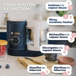 Béaba                    Babycook Néo Robot Bébé 6 en 1, Made in France    Night Blue