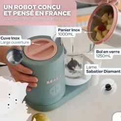 Béaba Babycook Néo Robot Bébé 6 en 1, Made in France Eucalyptus