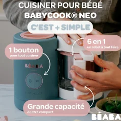 Béaba                    Babycook Néo Robot Bébé 6 en 1, Made in France    Eucalyptus