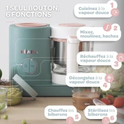 Béaba Babycook Néo Robot Bébé 6 en 1, Made in France Eucalyptus