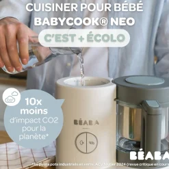 Béaba Babycook Néo Robot Bébé 6 en 1, Made in France Grey/White