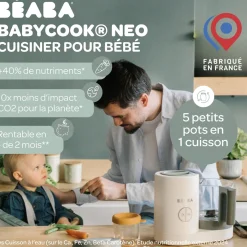 Béaba                    Babycook Néo Robot Bébé 6 en 1, Made in France    Grey/White