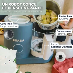Béaba                    Babycook Néo Robot Bébé 6 en 1, Made in France    Gris Mineral
