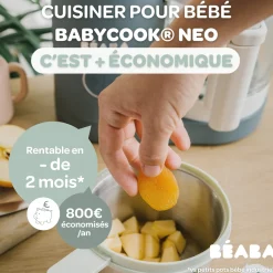 Béaba Babycook Néo Robot Bébé 6 en 1, Made in France Gris Mineral
