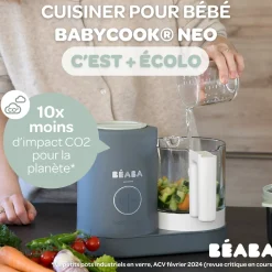 Béaba Babycook Néo Robot Bébé 6 en 1, Made in France Gris Mineral