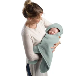 Béaba                    Babynomade double polaire    vert sauge/blanc            0-6 mois
