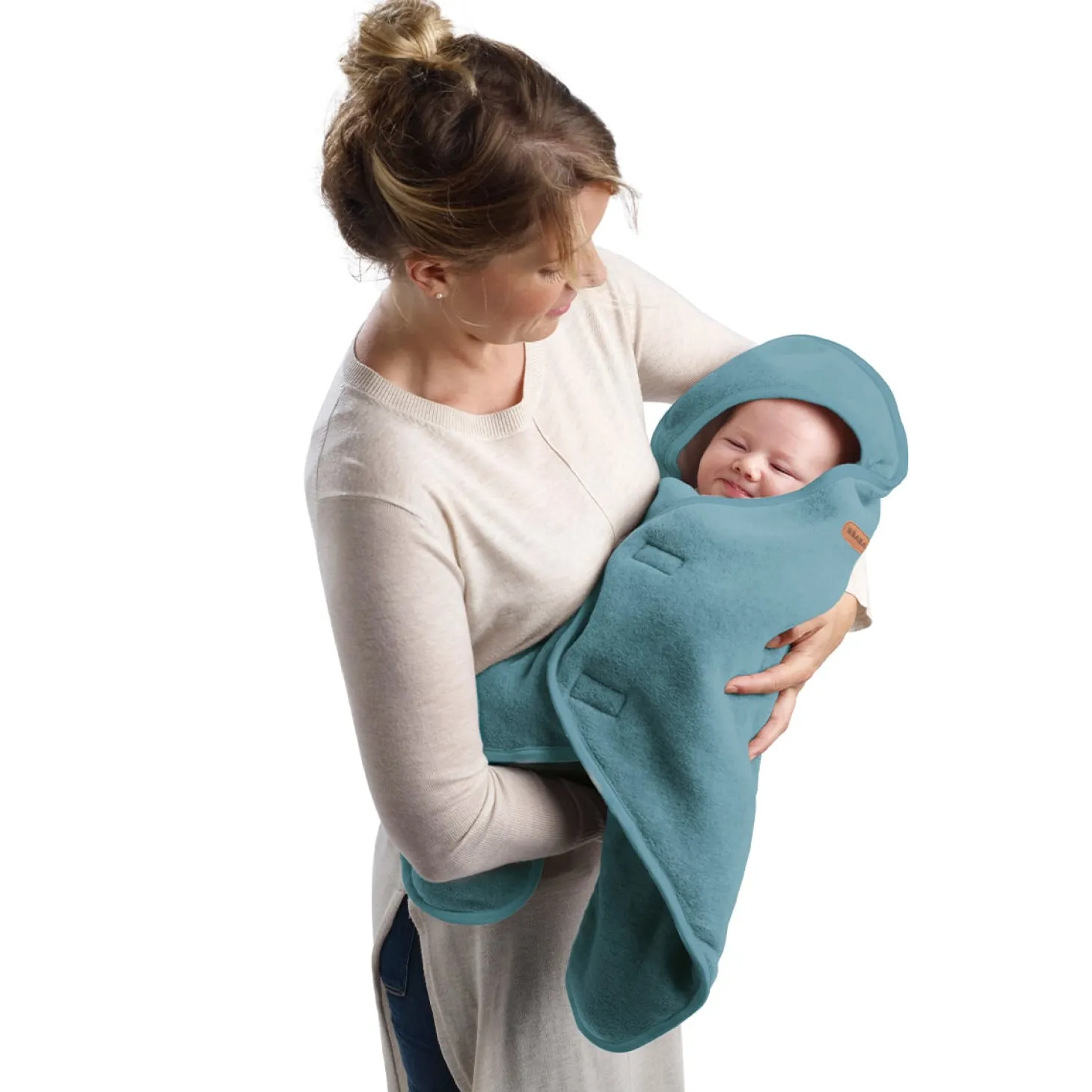 Béaba Babynomade double polaire Bleu Baltique/Blanc 0-6 mois