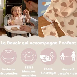 Béaba Bavoir à Manches Évolutif et 2en1 BigLove
