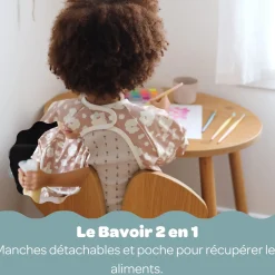 Béaba Bavoir à Manches Évolutif et 2en1 Savannah Bloom