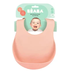 Béaba                    Bavoir silicone    Old Pink