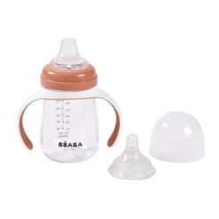 Béaba Biberon d'apprentissage 2en1 Terracotta 210 ml