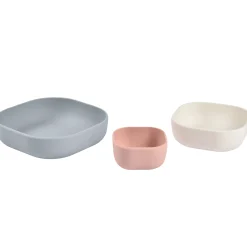 Béaba                    3 bols gigogne en silicone    Velvetgrey/Cotton/Dustyrose