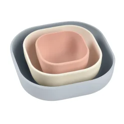 Béaba                    3 bols gigogne en silicone    Velvetgrey/Cotton/Dustyrose