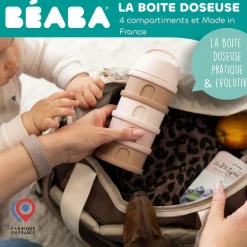 Béaba                    Boîte Doseuse 4 Compartiments Barbe à Papa    Rose