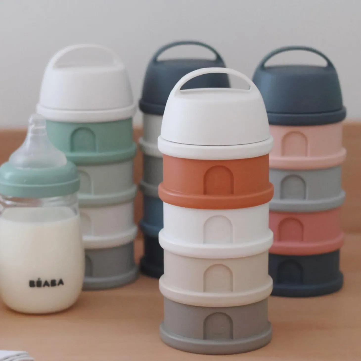 Béaba Boîte doseuse 4 compartiments Cotton White/Terracotta
