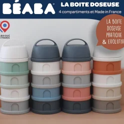 Béaba Boîte doseuse 4 compartiments Cotton White/Terracotta