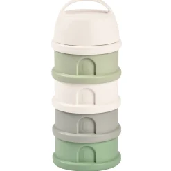 Béaba Boîte doseuse pour lait en poudre 4 compartiments Cotton White/Sage Green