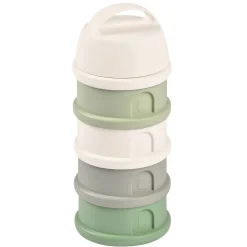 Béaba                    Boîte doseuse pour lait en poudre 4 compartiments    Cotton White/Sage Green