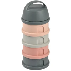 Béaba Boîte doseuse pour lait en poudre 4 compartiments Mineral Grey/Pink