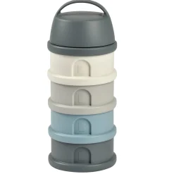 Béaba Boîte doseuse pour lait en poudre 4 compartiments Mineral Grey/Blue
