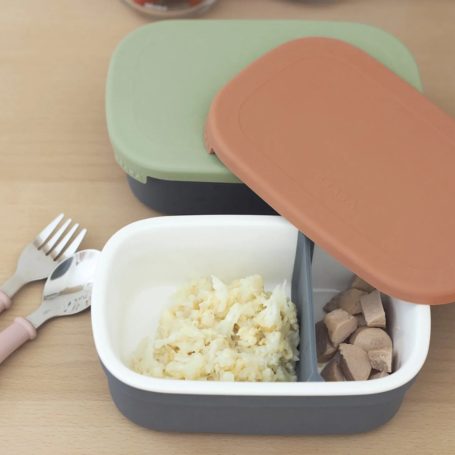 Béaba Boîte repas céramique Mineral/Terracotta