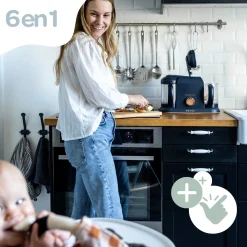 Béaba Bundle Robot cuiseur Babycook Duo + Lot de cuillères 1er âge Bleu
