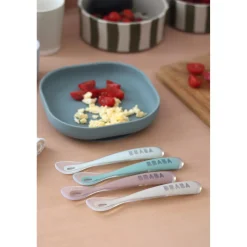Béaba                    Bundle Robot cuiseur Babycook Duo + Lot de cuillères 1er âge    Bleu