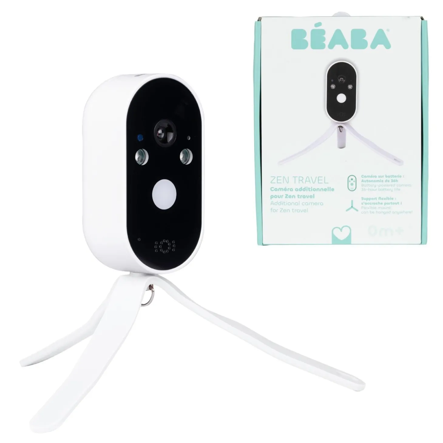 Béaba Caméra Zen Travel Blanc + Tripod Blanc