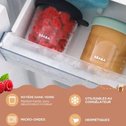 Béaba Coffret 6 Portions Verre Natural Color Mix 250 ml