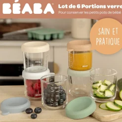 Béaba Coffret 6 Portions Verre Natural Color Mix 250 ml