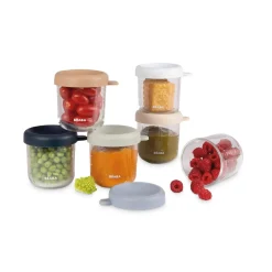Béaba Coffret 6 Portions Verre Natural Color Mix 250 ml