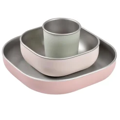 Béaba Coffret Repas Inox 3 Pièces Barbe A Papa