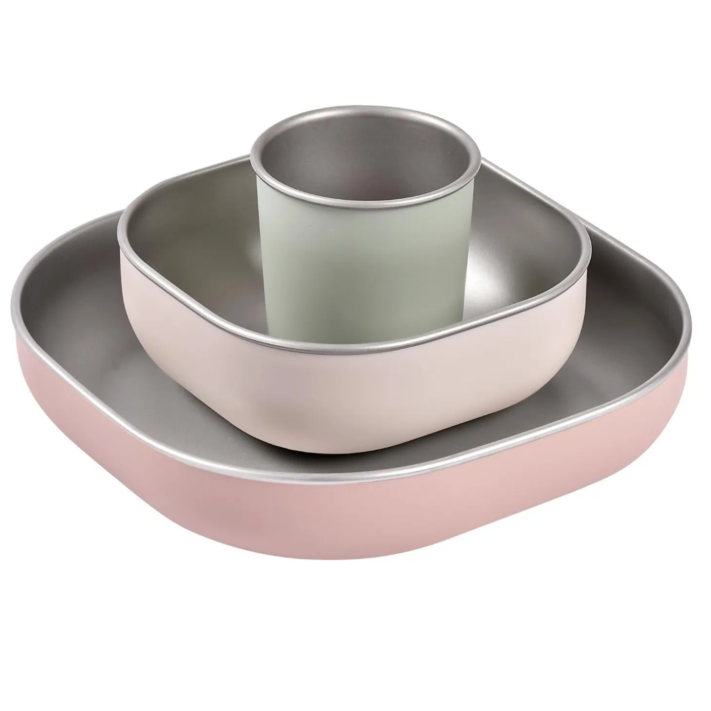 Béaba Coffret Repas Inox 3 Pièces Barbe A Papa