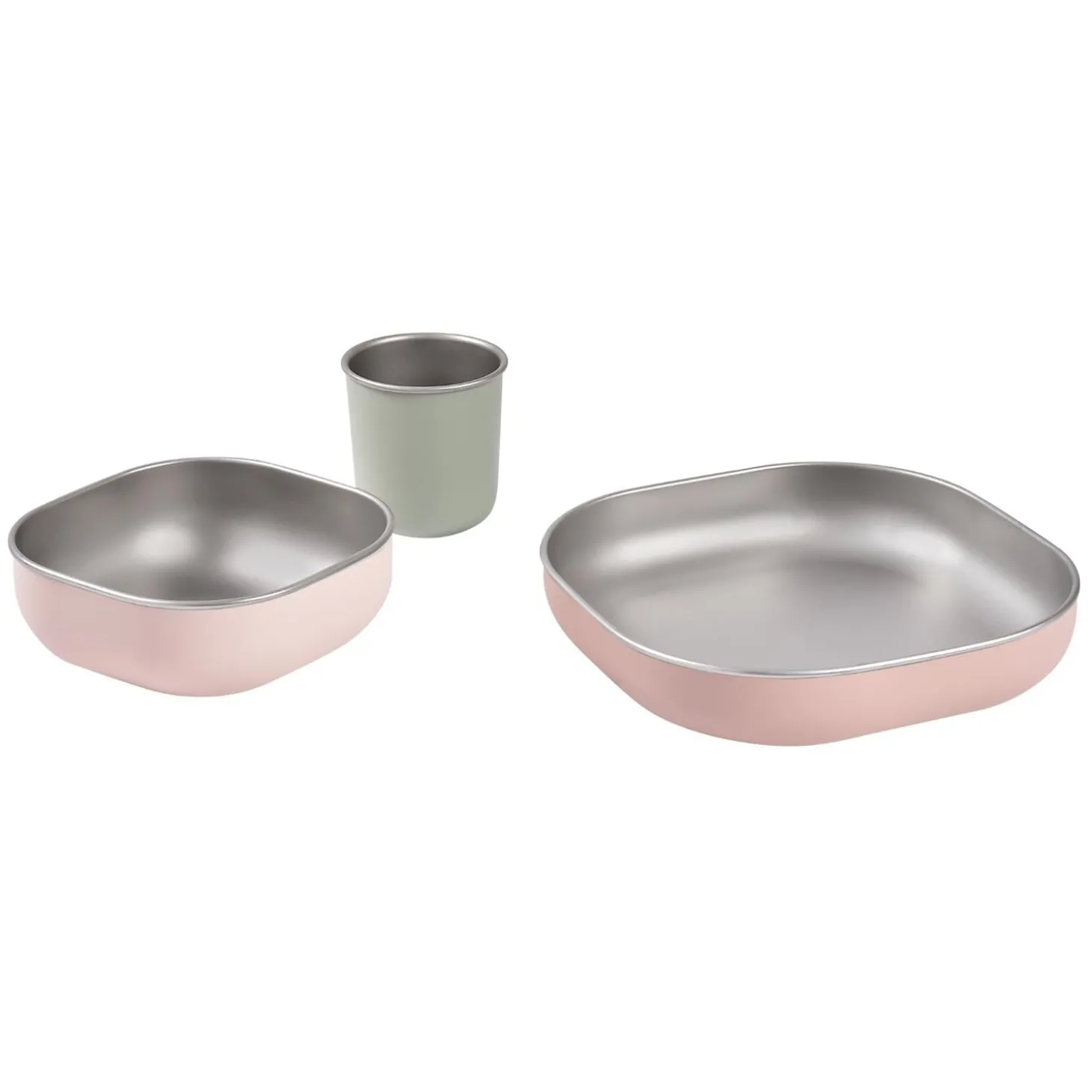 Béaba Coffret Repas Inox 3 Pièces Barbe A Papa