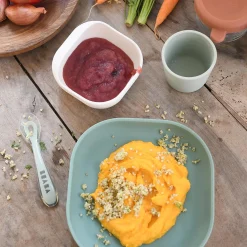 Béaba                    Coffret Repas Silicone 4 pièces    Sage Green