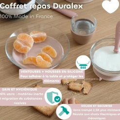 Béaba Coffret Repas Verre Duralex Natural