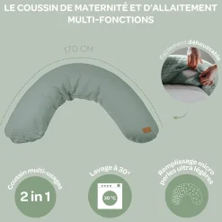 Béaba Coussin d'allaitement Big Flopsy Fleur de coton Lin
