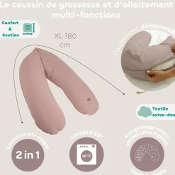 Béaba                    Coussin de maternité Big Flopsy French Terry    Barbe à papa