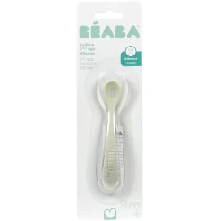 Béaba                    Cuillère silicone 2ème âge      Vert de gris